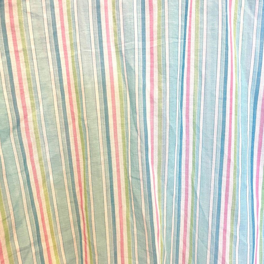 Vintage Lauren by Ralph Lauren, blue green and pink sheer button down shirt - Picture 7 of 8